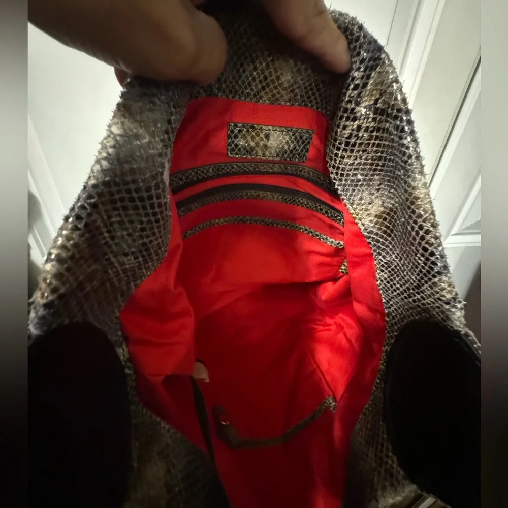 Dooney & Bourke “snakeskin” leather hobo shoulder bag